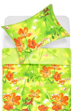 Polycotton bedding set FLOWERS 20-1311-ORANGE