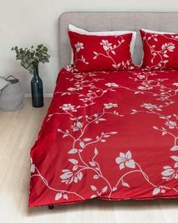 Sateen bedding set AGGI 20-1385-WINE RED