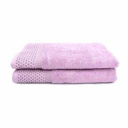 2 piece towel set AURASOFT-600 T0195-LIGHT ORCHID