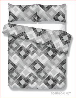 Polycotton bedding set GEOMETRY 30-0820-GREY