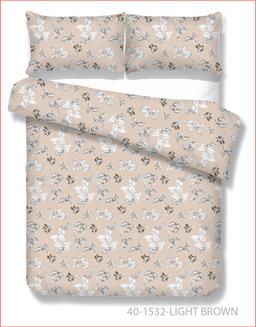 Polycotton bedding set ABSTRACT 40-1532-LIGHT BROWN