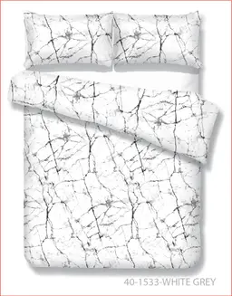 Patalynės komplektas ABSTRAKCIJA 40-1533-WHITE GREY