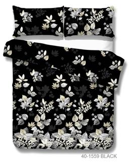 Polycotton bedding set ABSTRACT 40-1559-BLACK