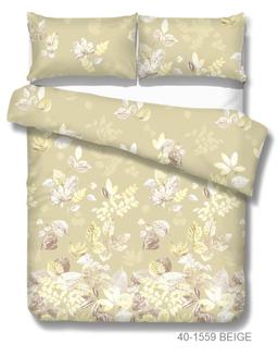 Polycotton bedding set ABSTRACT 40-1559-BEIGE