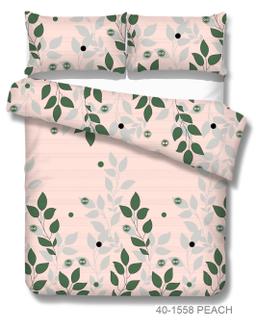 Polycotton bedding set ABSTRACT 40-1558-PEACH