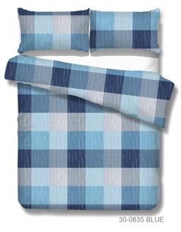Polycotton bedding set GEOMETRY 30-0835-BLUE