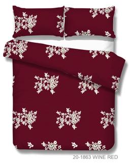 Patalynės komplektas GĖLĖS 20-1863-WINE RED