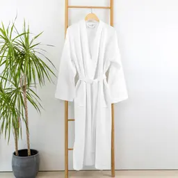 Bathrobe BATHROBE WAFFLE CVC-210 210 BATHROBE KIMONO-OPTIC WHITE