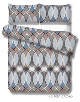 Polycotton bedding set ABSTRACT 40-1601-CACAO