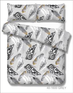 Polycotton bedding set ABSTRACT 40-1600-GREY
