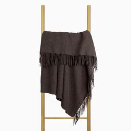 Vilnonis pledas MERINO-270 DOUBLE FACE-DARK BROWN