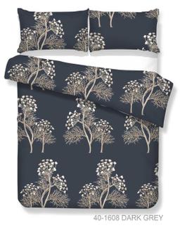 Polycotton bedding set ABSTRACT 40-1608-DARK GREY