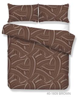 Polycotton bedding set ABSTRACT 40-1609-BROWN