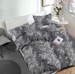 Polycotton bedding set ABSTRACT 40-1587-GREY WHITE