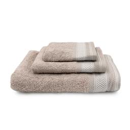 3 dalių rankšluosčių komplektas T0208 T0208-SIMPLY TAUPE