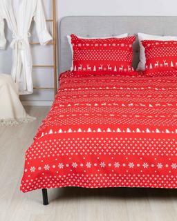 Flannel bedding set BIANCA 10-0544-RED