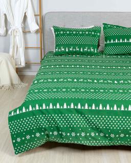 Flannel bedding set BIANCA 10-0544-GREEN