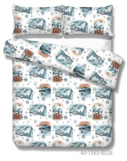 Flannel pillow cases with zipper 40-1563-BLUE