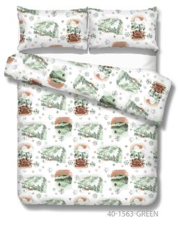 Flannel pillow cases with zipper 40-1563-GREEN