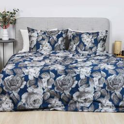 Sateen bedding set AISHA 20-1820-NAVY