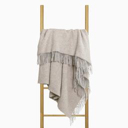 Vilnonis pledas MERINO-270 DOUBLE FACE-LIGHT GREY BEIGE