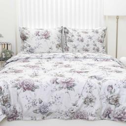 PREMIUM mako satino patalynė COLBY 20-1828/20-1851-LIGHT GREY