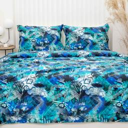 PREMIUM maco sateen bedding set CHAROLETTE 40-1570-BLUE