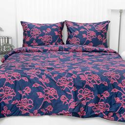 PREMIUM maco sateen bedding set CLOVER 20-1830-BLUE