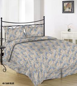 Sateen bedding set ASHTYN 40-1660-BLUE