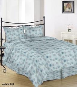 Sateen bedding set ADALEE 40-1658-BLUE
