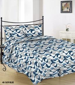 Sateen bedding set ARLETTE 40-1659-BLUE
