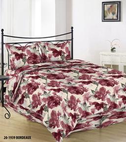 Sateen bedding set AUBRIE 20-1939-BORDEAUX