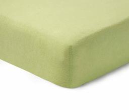 Fitted terry sheets TERRYBTL-SHADOW LIME