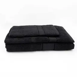 3 piece towel set T0184 T0184-BLACK