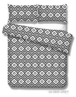Polycotton bedding set GEOMETRY 30-0805-GREY