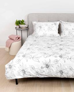 Flannel bedding set BRIAR 20-1786-WHITE