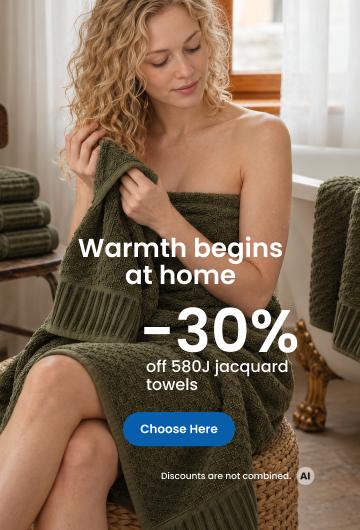 30% off 580J jacquard towels/desktop