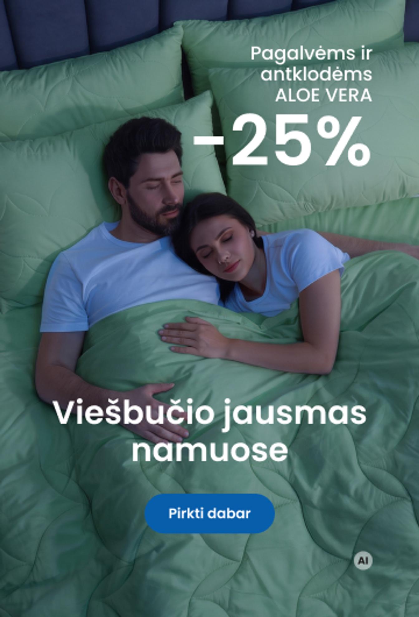 Pagalvės ir antklodės ALOE VERA -25%/mobile