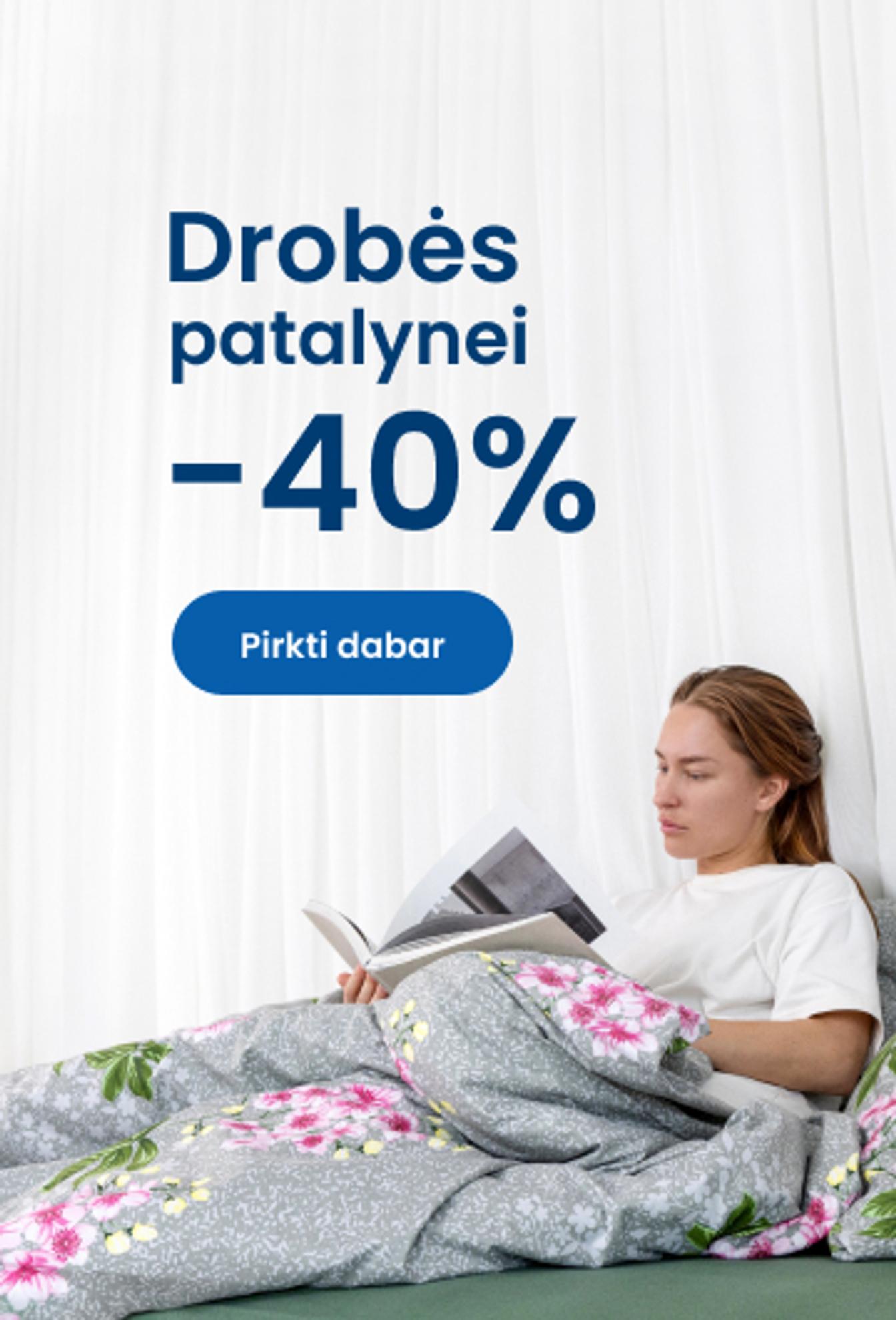 Drobės patalynei -40%/mobile
