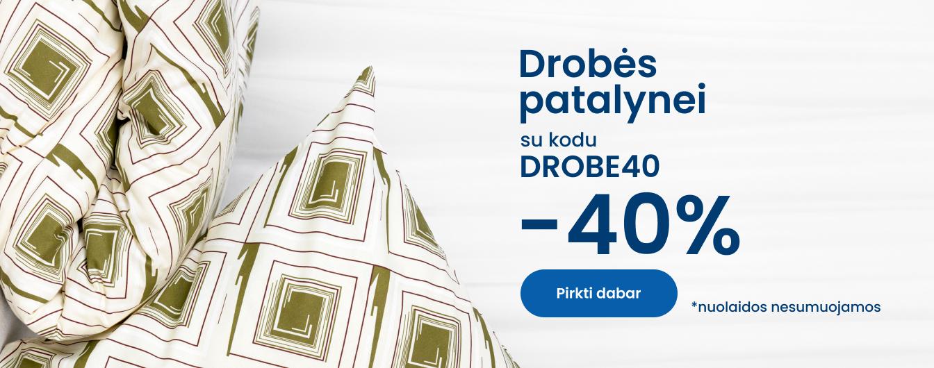 Drobės patalynei -40% su kodu DROBE40\desktop