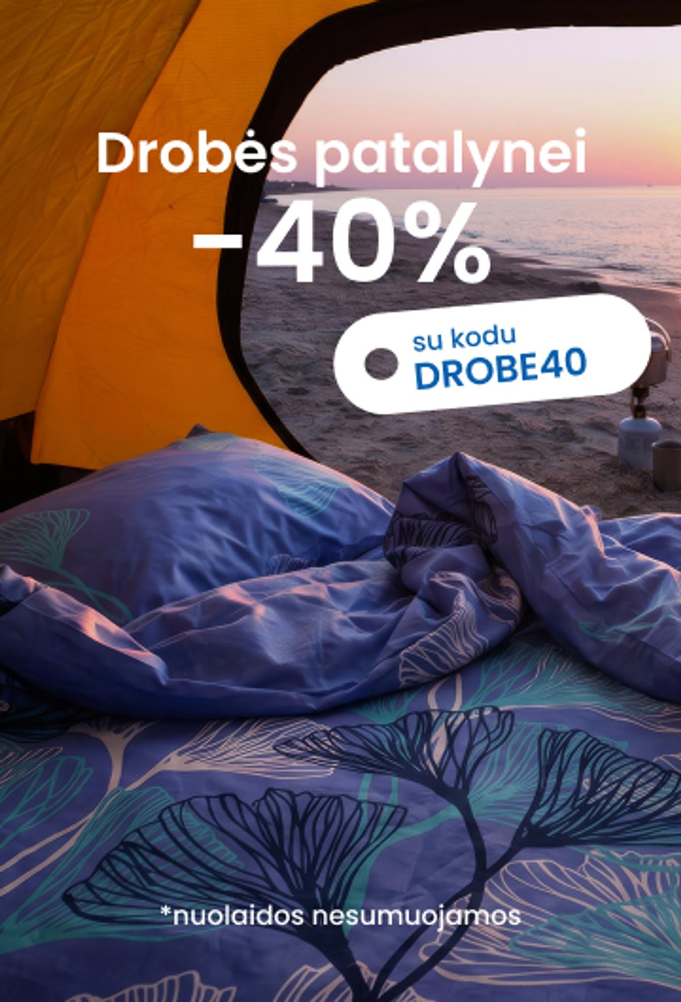 Drobės patalynei -40% su kodu DROBE40\mobile