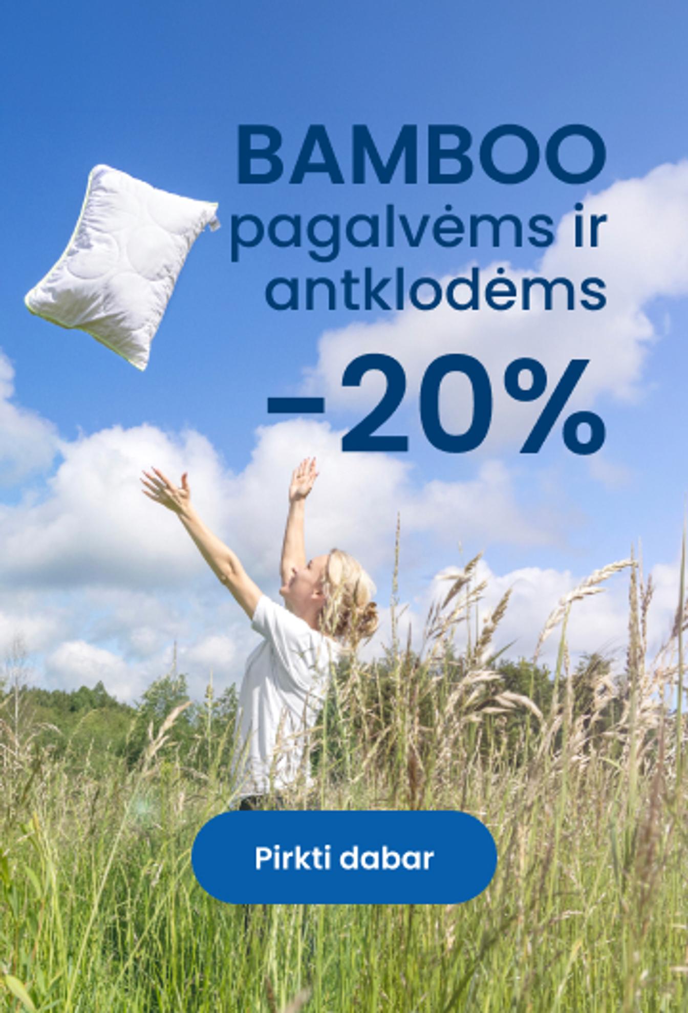 BAMBOO pagalvėms ir antklodėms -20%\mobile