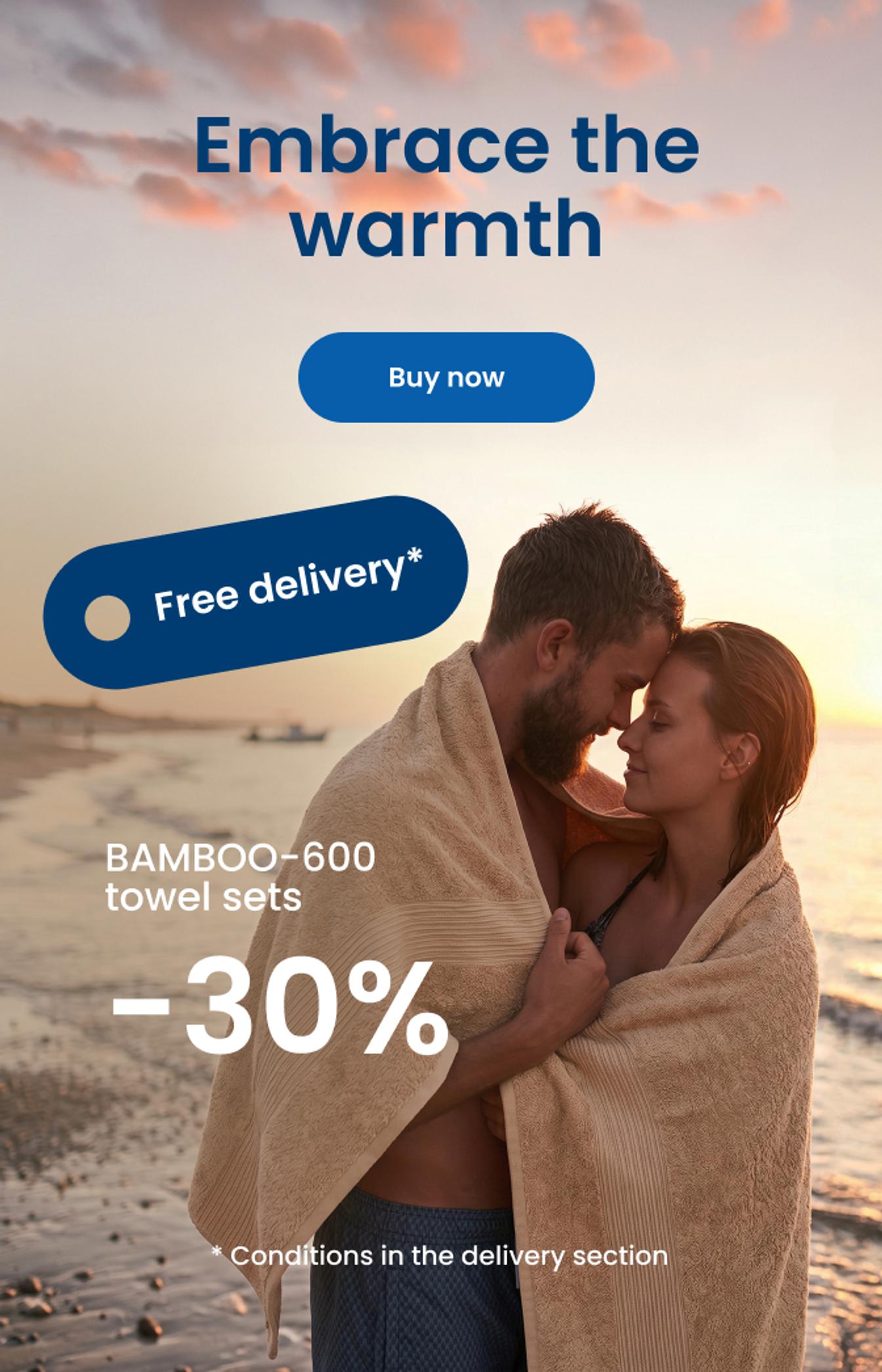 BAMBOO-600 towel sets – 30% off / mobile
