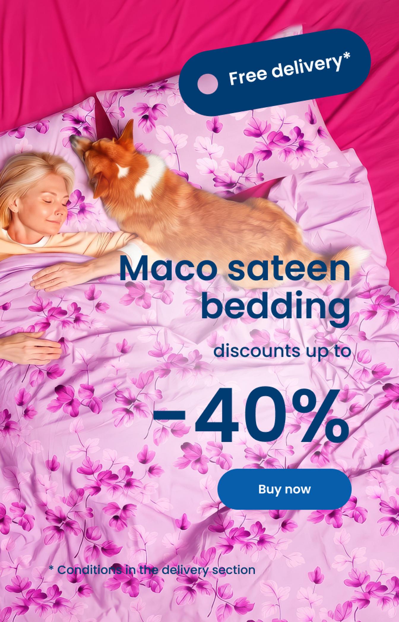 Up to 40% off Maco sateen bedding/ mobile