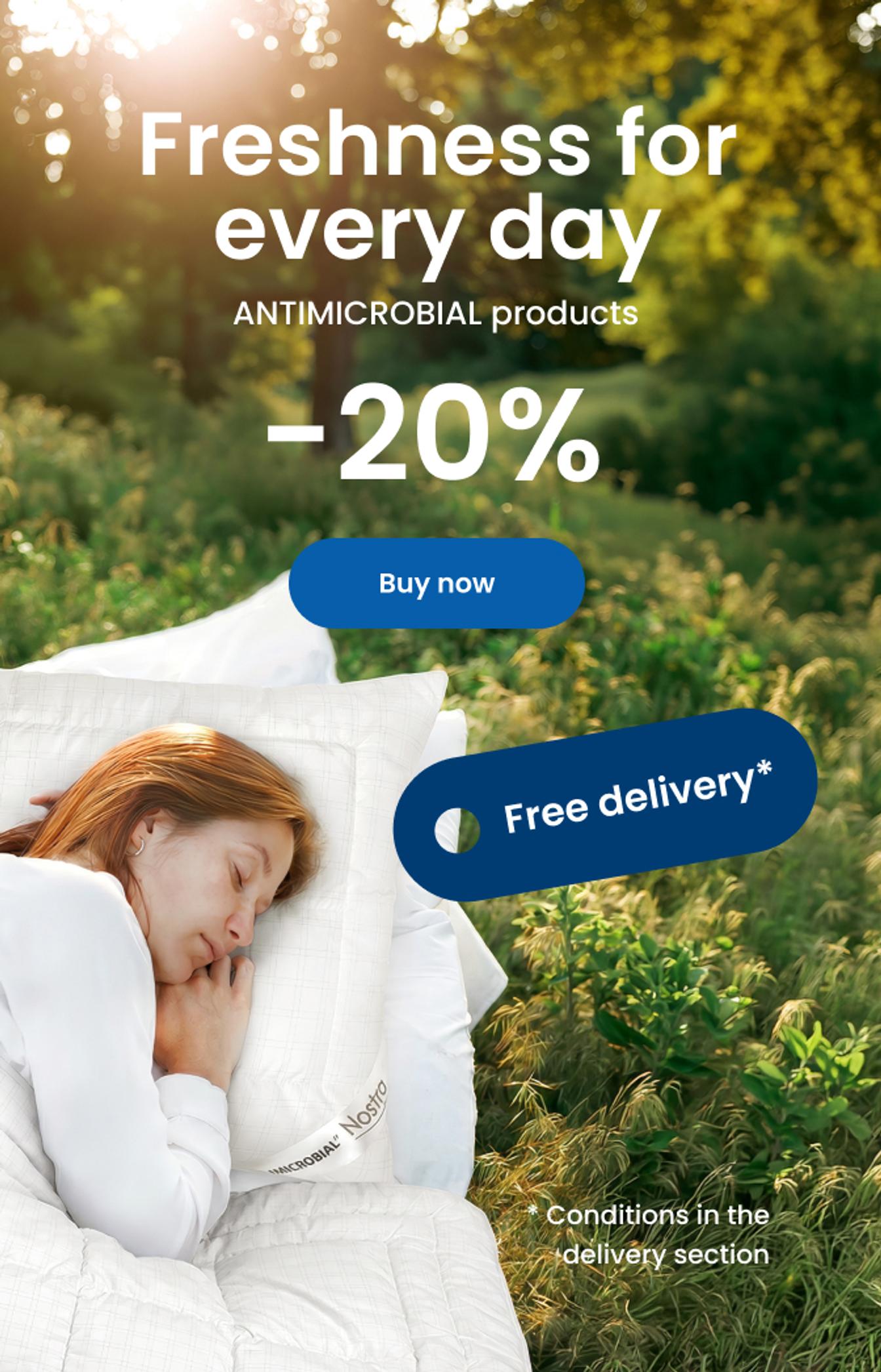 ANTIMICROBIAL pillows and duvets 20% off\mobile
