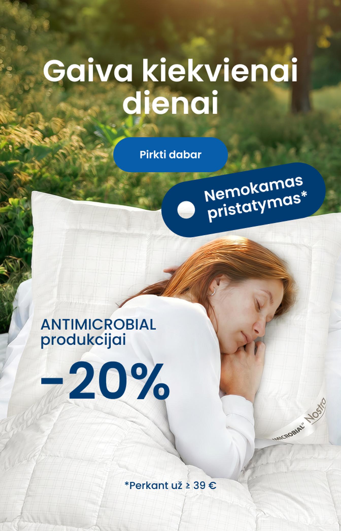 Pagalvėms ir antklodėms ANTIMICROBIAL -20%/ mobile