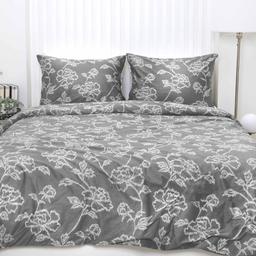 Постельное белье из Mako Сатина CLOVER 20-1830-DARK GREY